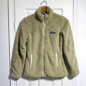 Patagonia Women's Los Gatos Fleece tan sherpa zip Jacket size Small